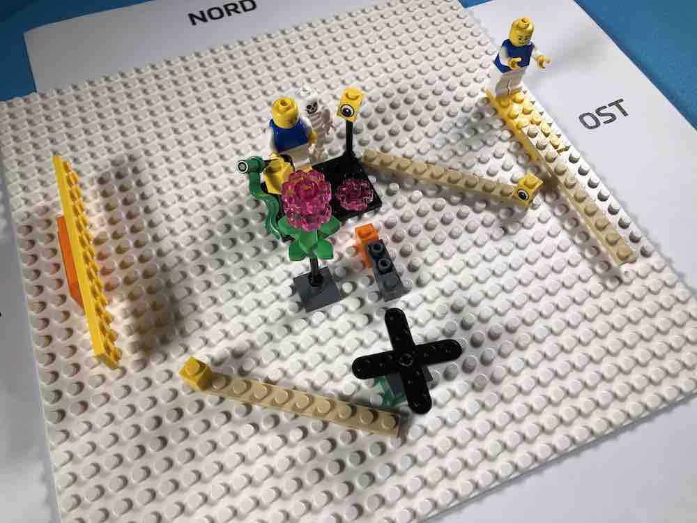 remote LEGO SERIOUS PLAY: Für Application Technique 2 (AT2) gemeinsames Modell online sind gleiche Steine notwendig. Aber was, wenn das nicht geht?