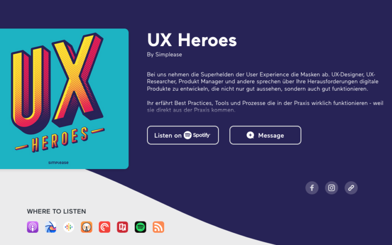 Podcast mit Jens und den UX Heroes & Simplease